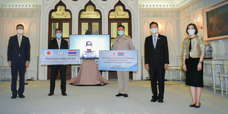 Thailand Terima Donasi 1 Juta Vaksin Covid-19 dari Jepang